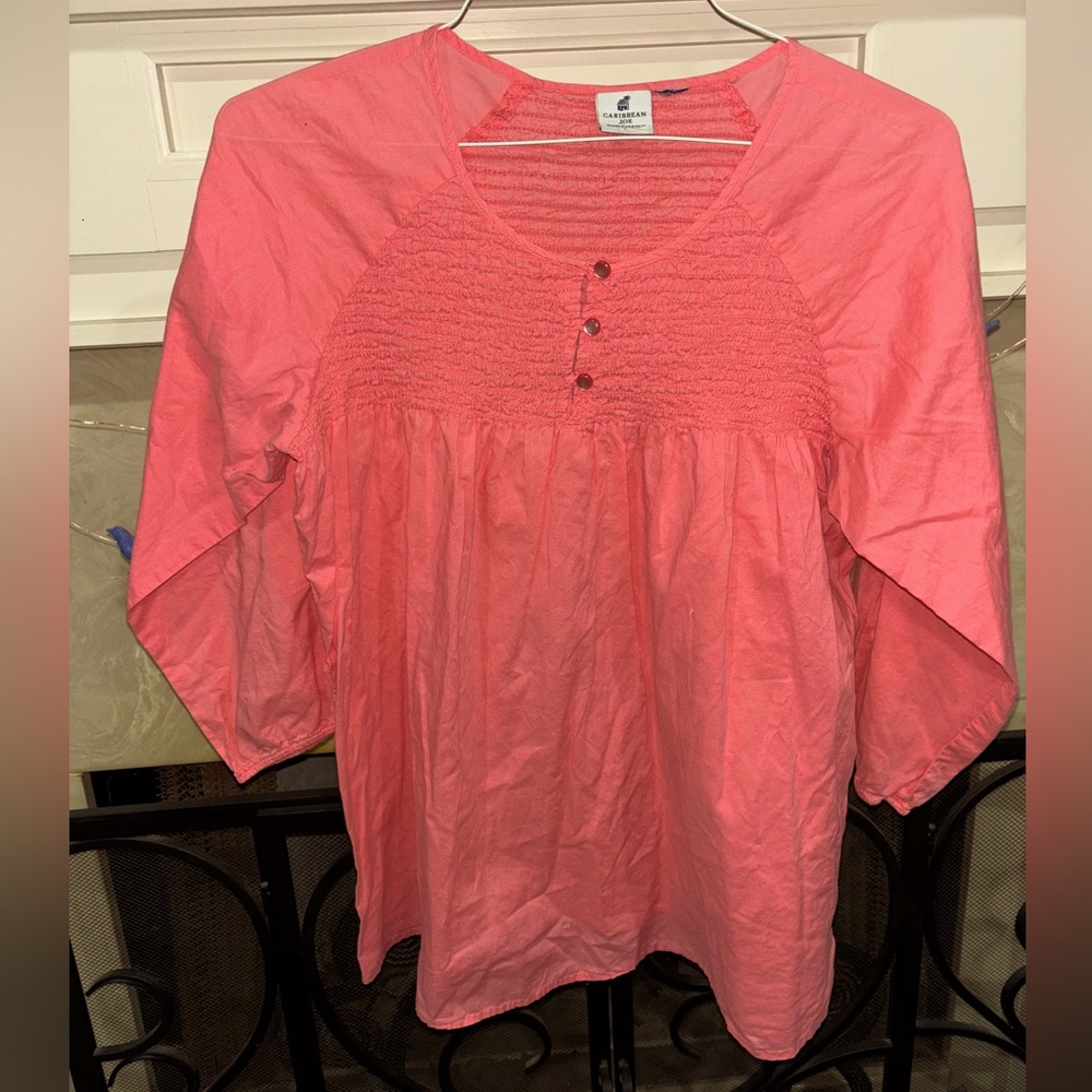Caribbean Joe cotton blouse, size-M